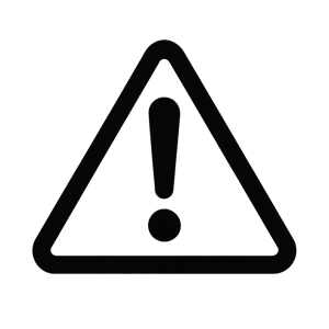 danger icon Black and white